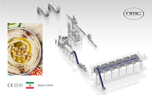 ماشین آلات خط تولید و بسته بندی کنسرو حمص , هوموس